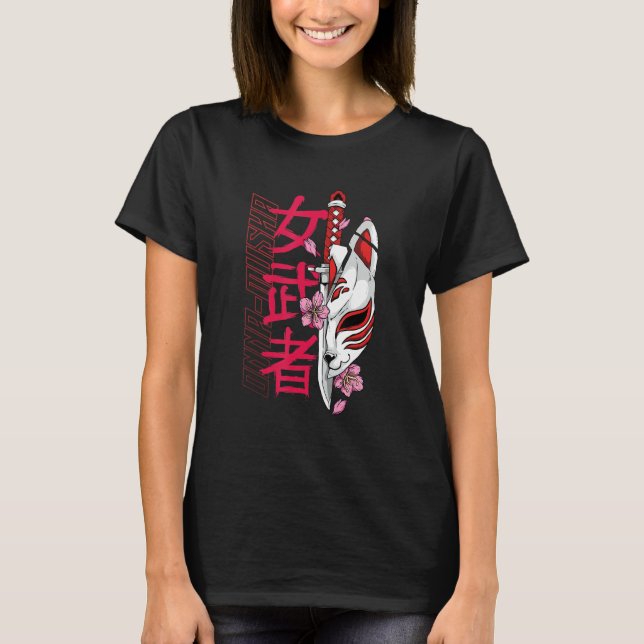 Camiseta Onna musha Female Samurai Japanese Warrior Ronin B (Anverso)