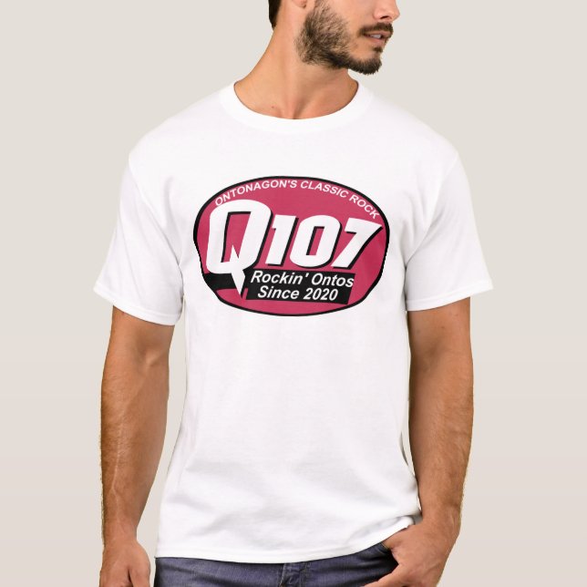 Camiseta Ontonagon Q107 Classic Rock (Anverso)
