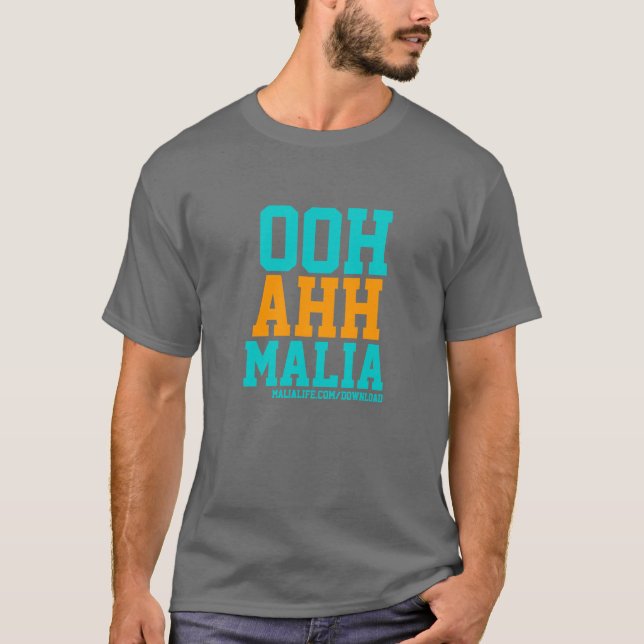 CAMISETA OOH AHH MALIA - GRIS OSCURO (Anverso)