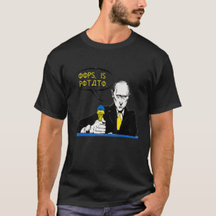 Camiseta Oops Es Chiste De Papa Azul Y Helado Amarillo