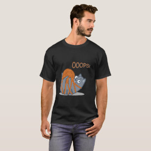 Camiseta ¡OOPS! Gracioso Gato Cute Juega Con Yarn Ball