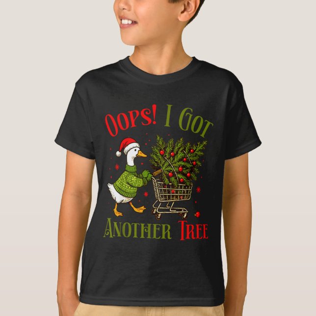 Camiseta Oops I Got Another Tree Funny Christmas Goose Retr (Anverso)