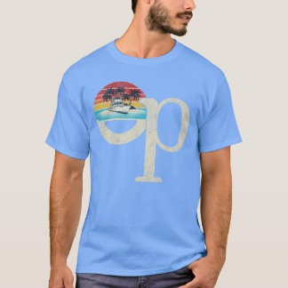 Camiseta Op Océano Vintage Océano Pacífico Playa Sol Palmer