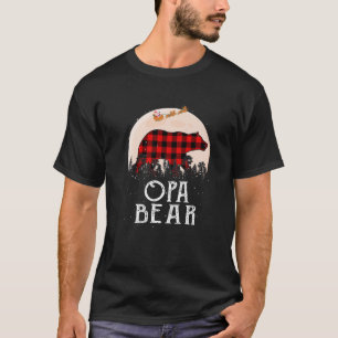 Camiseta Opa Bear Navidades Pajama Red Plaid Buffalo