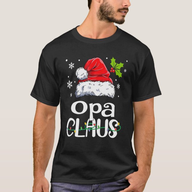 Camiseta Opa Claus Funny Abuela Navidades de Santa Pajamas  (Anverso)