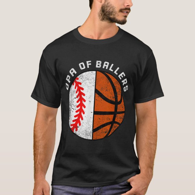 Camiseta Opa De Ballers Gracioso Abuelo De Béisbol (Anverso)