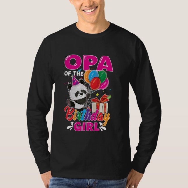 Camiseta Opa De Panda Bear Birthday Animal Lover Boys G (Anverso)