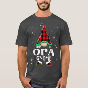 Camiseta Opa Gnome Buffalo Plaid Matching Family Christmas 
