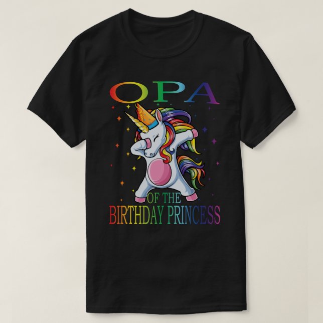 Camiseta OPA of the Birthday Princess Unicorn  (Diseño del anverso)