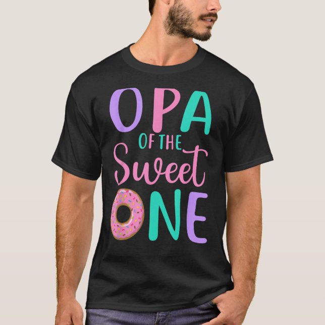Camiseta Opa of the Sweet one Grandpa 1er cumpleaños Chica  (Anverso)