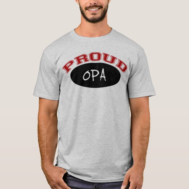 Camiseta Opa orgulloso (negro y rojo) (Anverso)