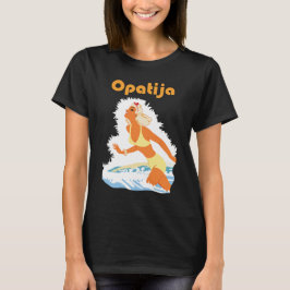 Camiseta Opatija Croacia Playa Chica Naranja Viajes