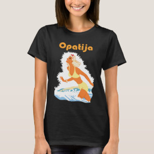 Camiseta Opatija Croacia Playa Chica Naranja Viajes