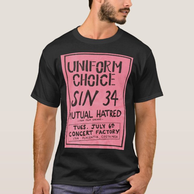 Camiseta Opción uniforme - aviador del rosa del (Anverso)