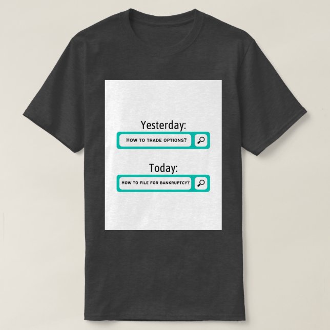 Camiseta Opciones divertidas de negociación de acciones día (Diseño del anverso)