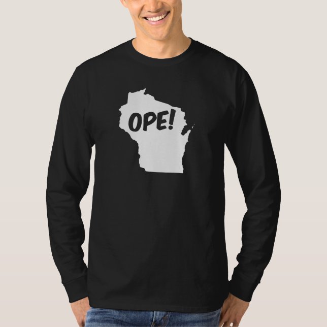 Camiseta Ope Wisconsin State Esquema Silhouette Wholesome F (Anverso)