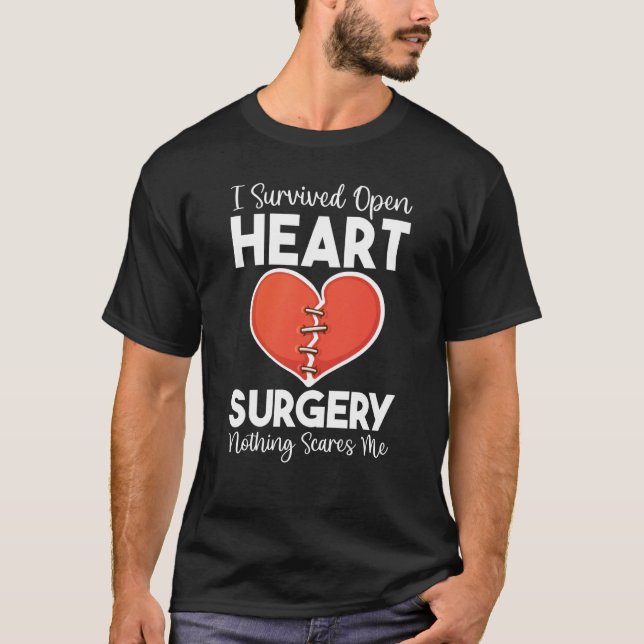 Camiseta Open Heart Surgery Transplant Nothing Scares Heart (Anverso)