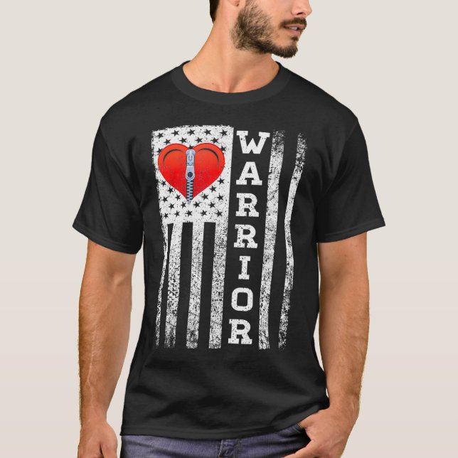 Camiseta Open Heart Surgery Warrior Gift For Heart Patients (Anverso)