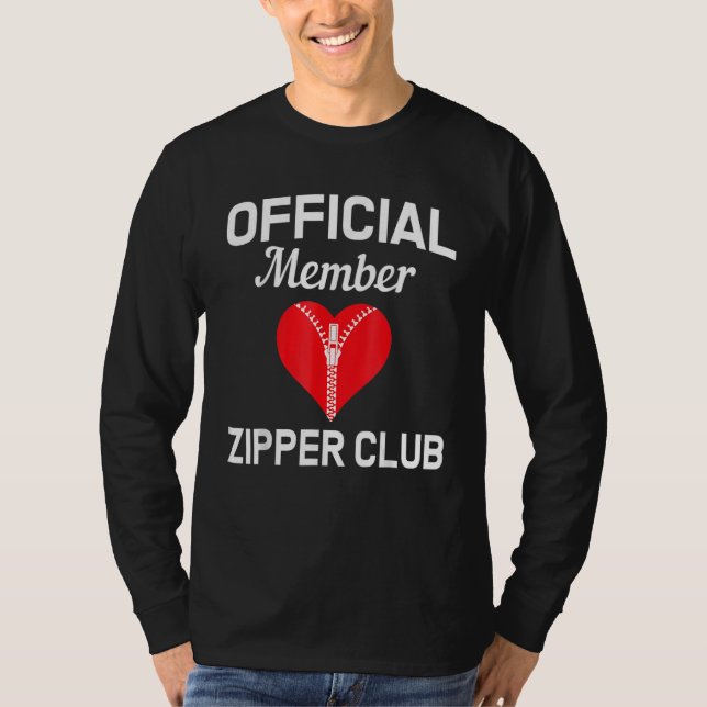Camiseta Open Heart Surgery Zipper Club Bypass Get Well Rec (Anverso)