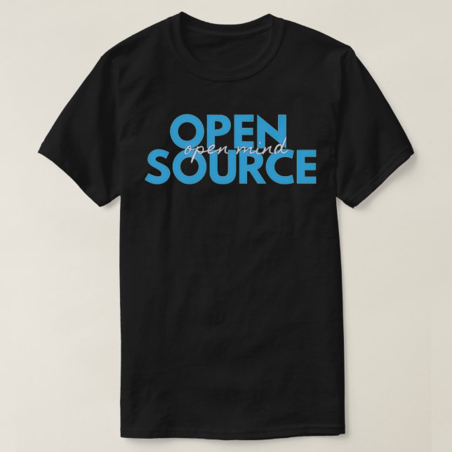 Camiseta Open Source, Open Mind Light Blue Premium  (Diseño del anverso)