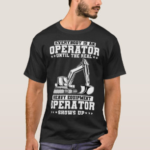 Camiseta Oper de equipo pesado de excavación de trabajadore