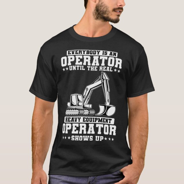 Camiseta Oper de equipo pesado de excavación de trabajadore (Anverso)