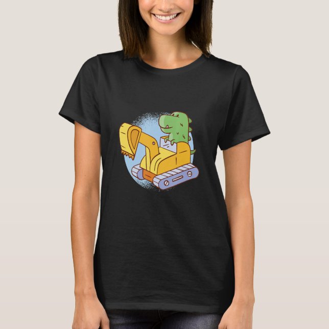 Camiseta Ópera De Equipo Pesado Dino De Excavadora Rex De D (Anverso)