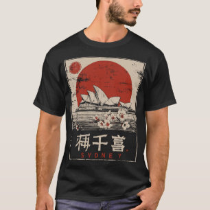Camiseta Ópera de Sidney: Arte del puerto de Sunset