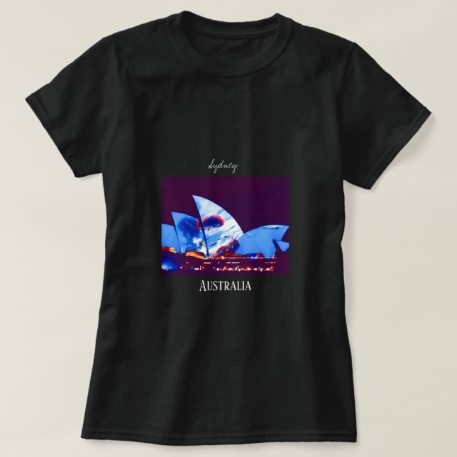 Camiseta Ópera de Sídney colorida Australia (Diseño del anverso)