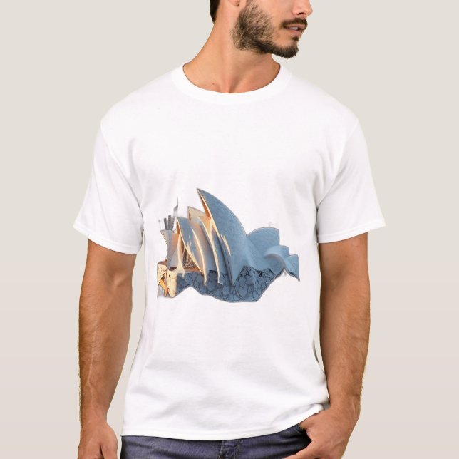 Camiseta Ópera de Sidney con patrones de encaje (Anverso)