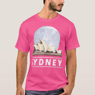 Camiseta Ópera de Sídney Trav de estilo antiguo de Australi