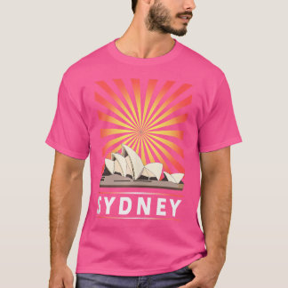 Camiseta Ópera de Sídney Trav de estilo antiguo de Australi