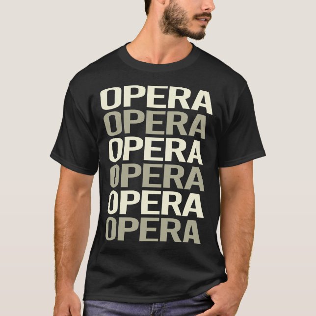 Camiseta Ópera de texto blanco (Anverso)