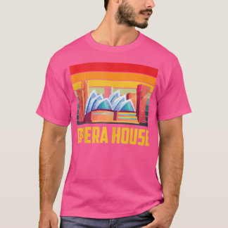 Camiseta Opera House Sydney Skyline Retro Nueva Gales del S