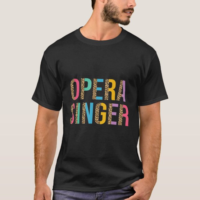 Camiseta Opera Singer   Colorful Leopard Print (Anverso)