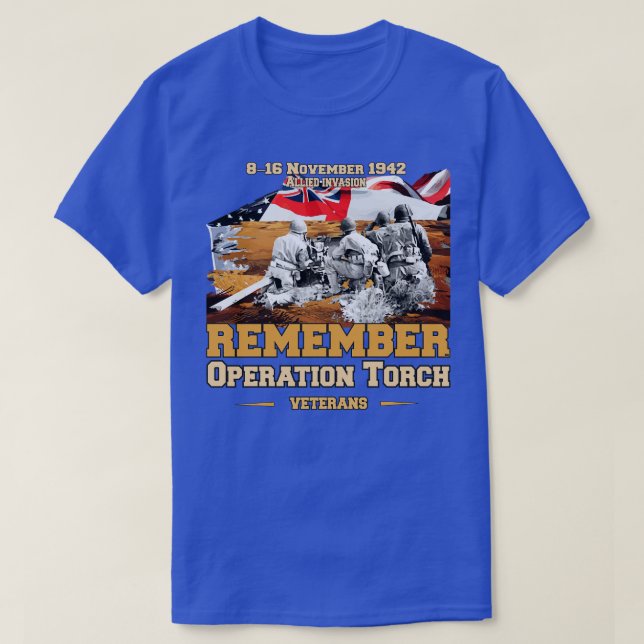 Camiseta Operación Antorcha 1942 recordar día (Diseño del anverso)