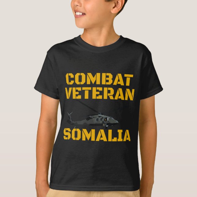 Camiseta Operación de Combate Veterano de Mogadishu Somalia (Anverso)