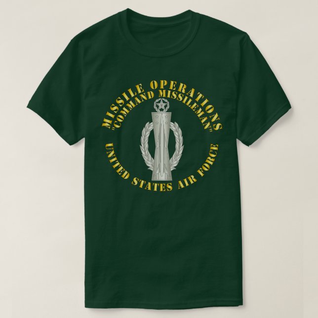 Camiseta Operación de Misiles de la USAF Comida de Misiles  (Diseño del anverso)
