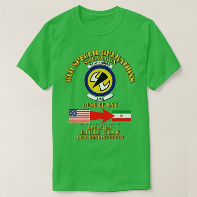 Camiseta Operación Eagle Claw Iran 8SOS (Diseño del anverso)