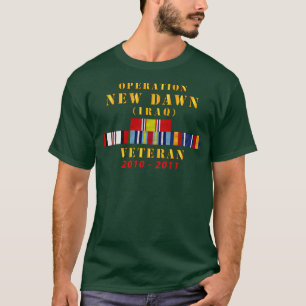 Camiseta Operación New Dawn Service Ribbon Bar con GWT Iraq