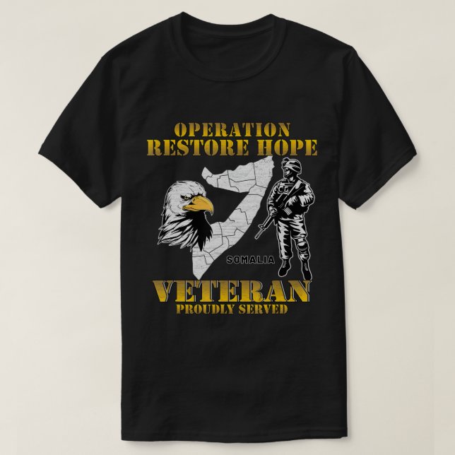 Camiseta Operación Restaurar la esperanza Somalia ORH Veter (Diseño del anverso)