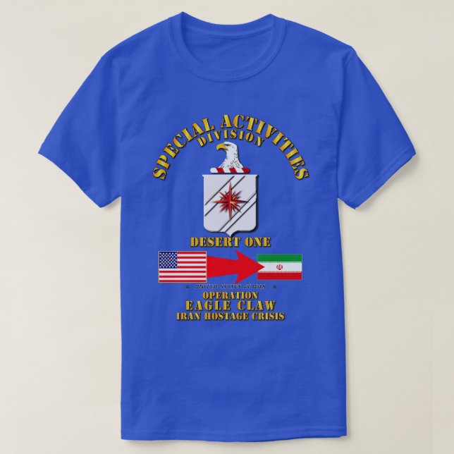 Camiseta Operación SOF Claw de águila Irán CIA SAD (Diseño del anverso)