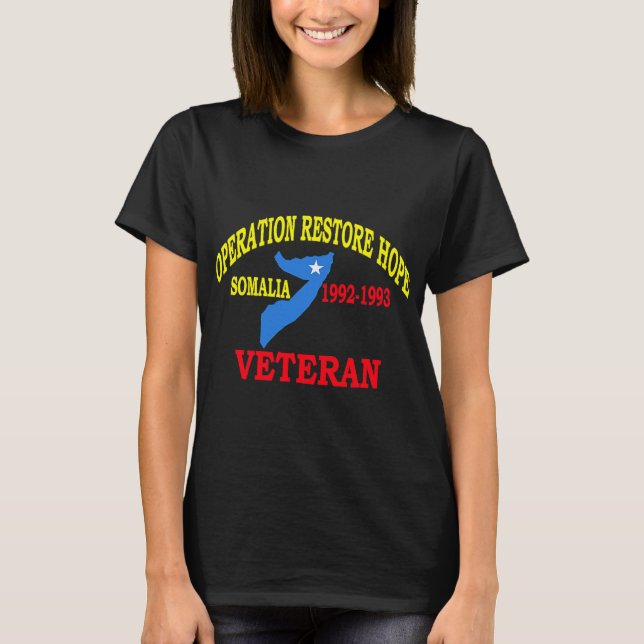 Camiseta Operación Veterana de Somalia de Mogadishu (Anverso)