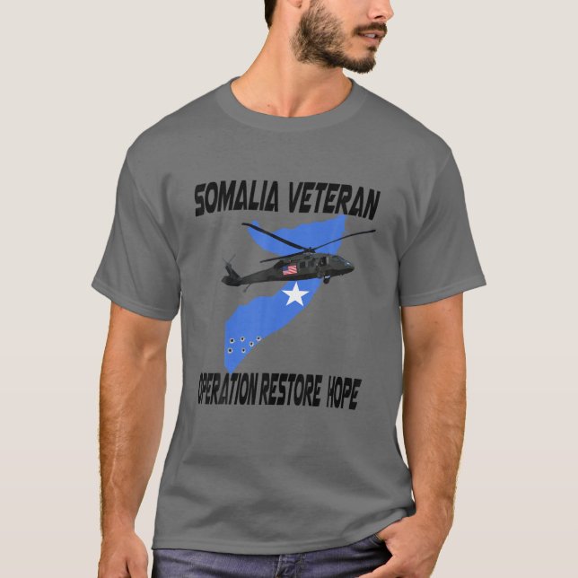 Camiseta Operación Veterana de Somalia Restaura la Esperanz (Anverso)