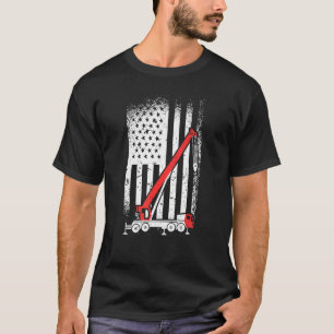 Camiseta Operador Crane Bandera Patriótica Estadounidense