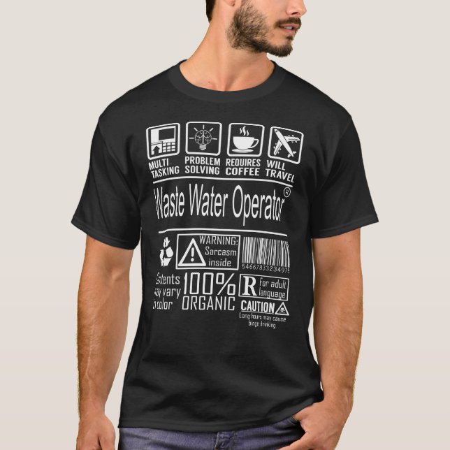 Camiseta Operador de aguas residuales Multitarea (Anverso)