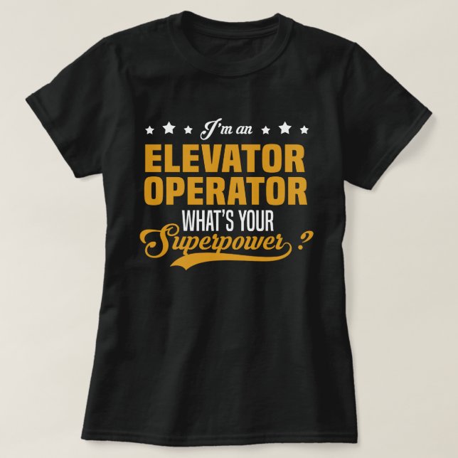 Camiseta Operador de ascensores (Diseño del anverso)