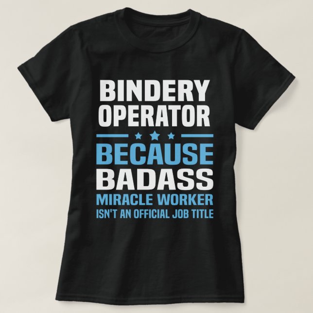 Camiseta Operador de Bindery (Diseño del anverso)