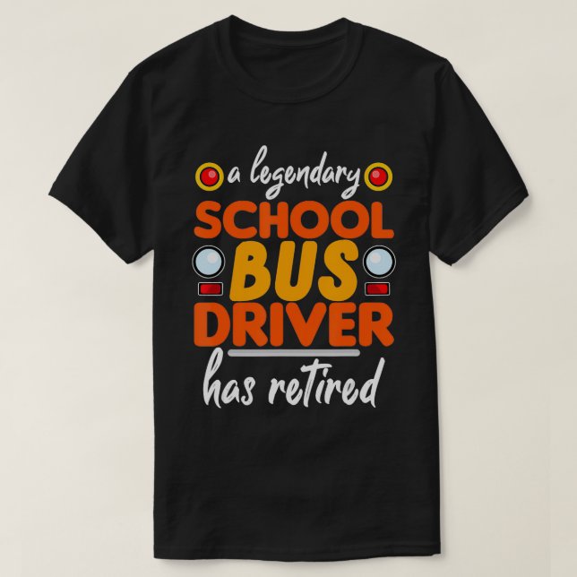 Camiseta Operador de bus retirado de retiro de conductor de (Diseño del anverso)