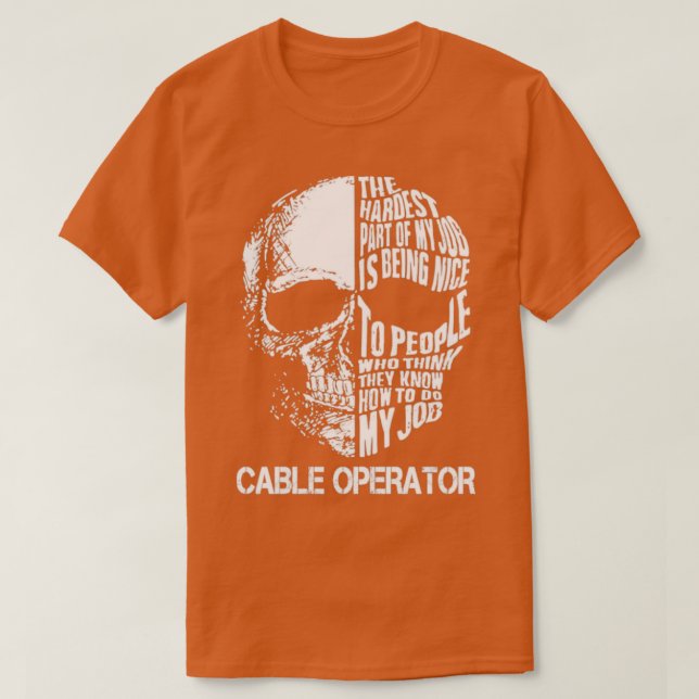 Camiseta Operador de cable (Diseño del anverso)